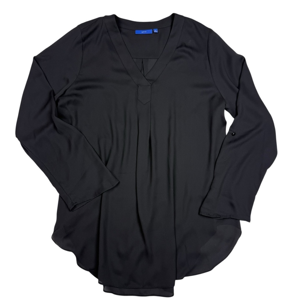Apt. 9 Black V-Neck Women's Blouse